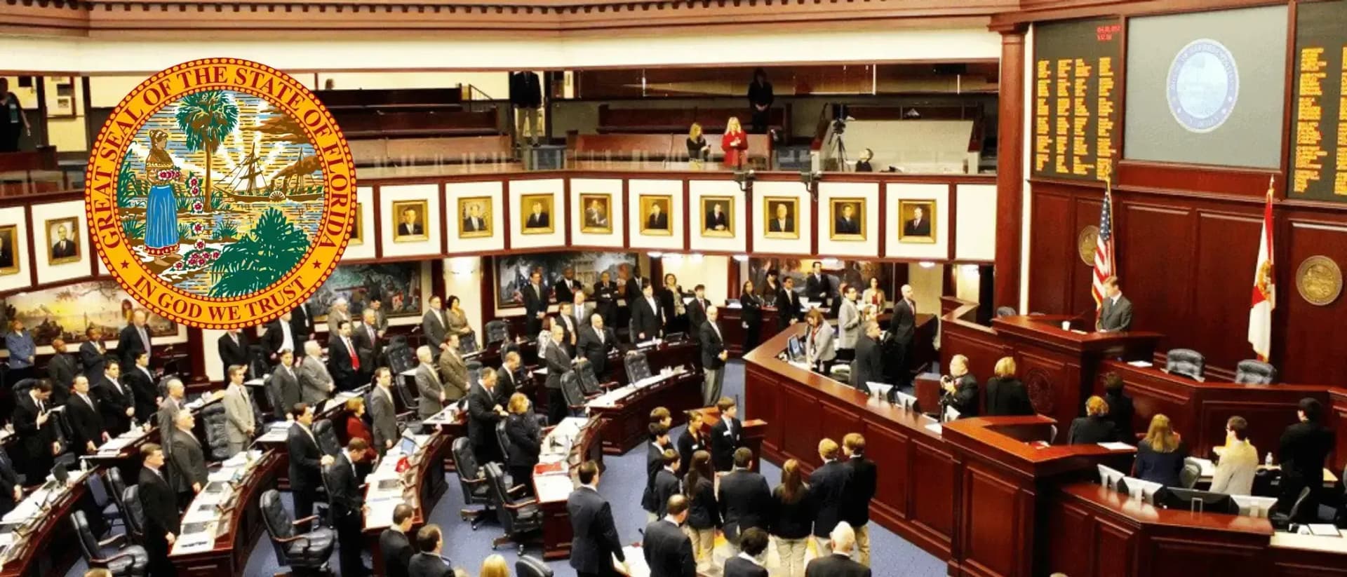 Florida Mini TCPA Will Reinstate Consent Requirements for Autodialers_FL legislature and state seal